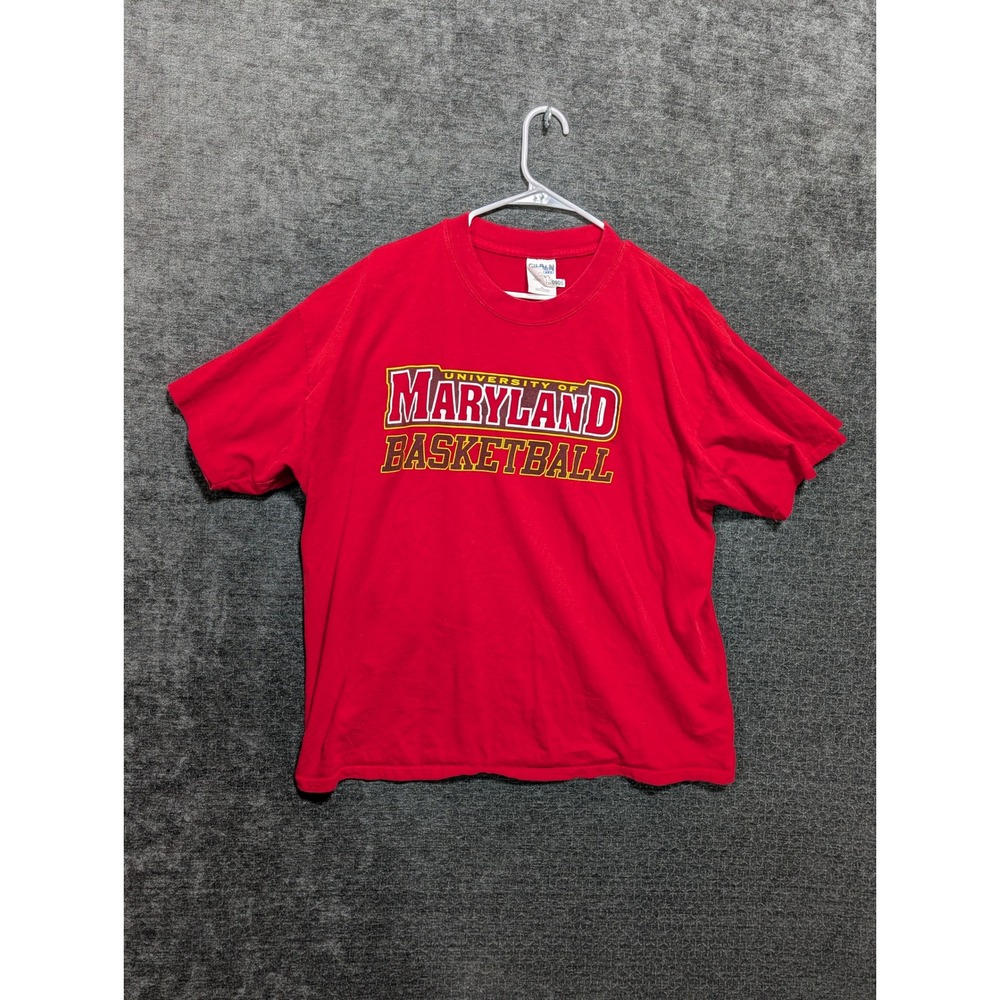 Gildan University of Maryland Basketball Mountain Dew Do The Dew Red T-Shirt XL